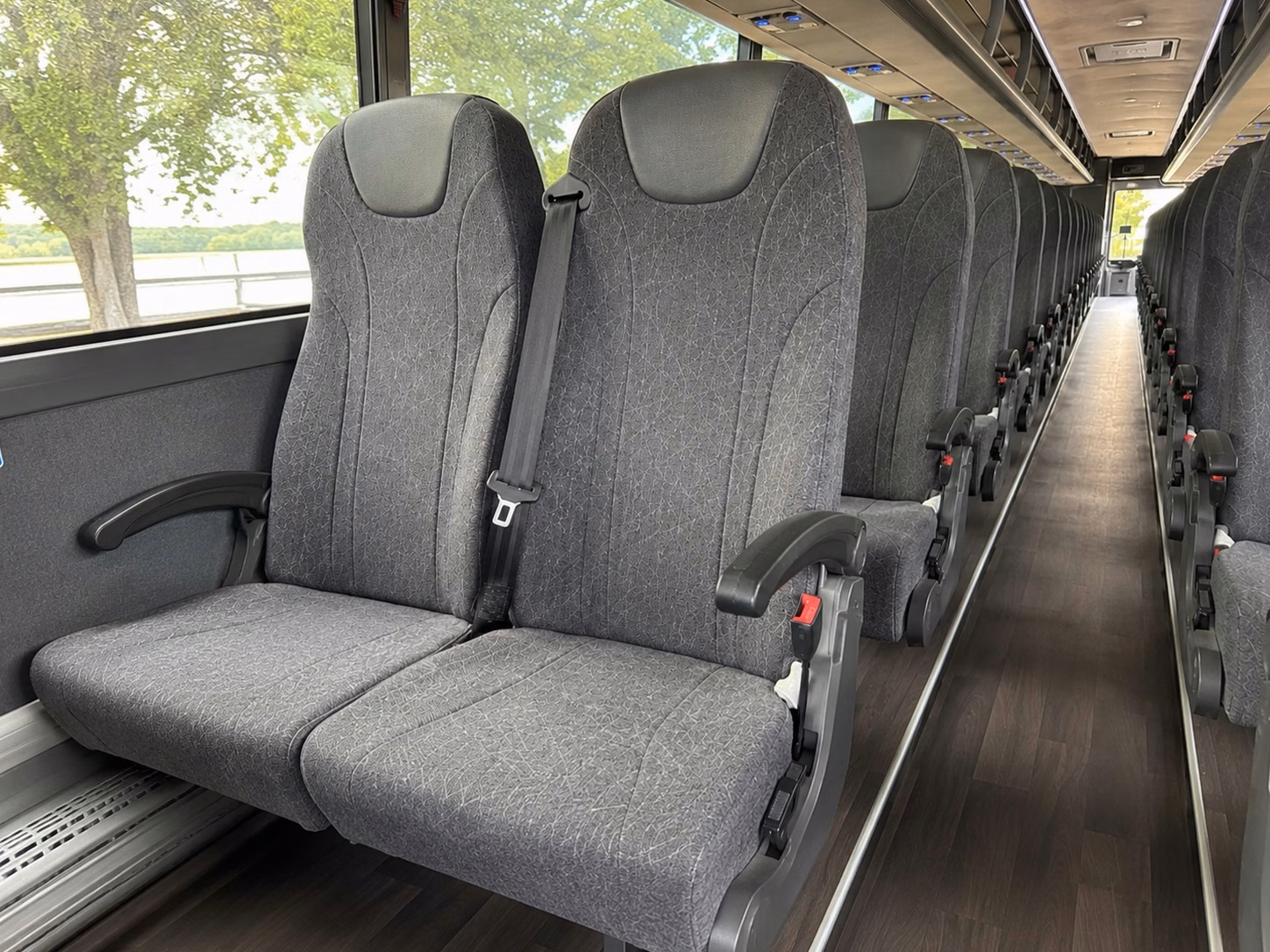 corona charter bus interior